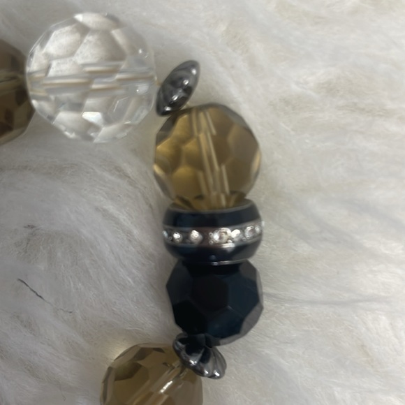 Bracelet glass beads and gem stones stretch elastic! - Picture 2 of 2